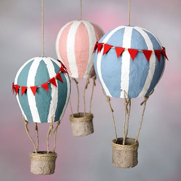 Luftballong i papier maché