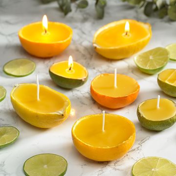 Bivaxljus av citrusfrukter