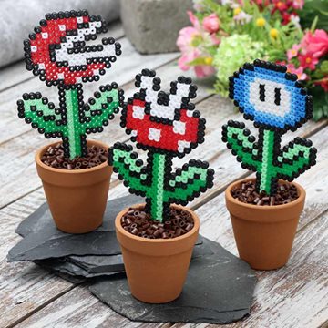 Super Marios pärlade blommor i kruka